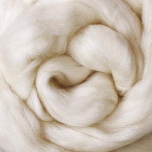 SUPERWASH MERINO Wool Roving. Ethically & Responsibly Sourced Combed Top Fiber for Spinning, Filling and Stuffing 1 LB Bag, Natural White image 3