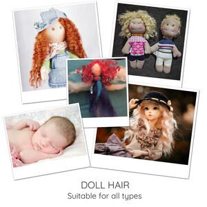 REAL MOHAIR LOCKS. Organic Premium Wool Fiber for Doll Hair, Wigs, Santa Beards, Felting, Blending, Spinning, Wall Hangings. White, 1 Oz image 3