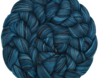 100% Superfine Merino Fiber: Soft Combed Top Roving, Color Blend for Spinning, Felting, Weaving, Textile Arts. Winner's Circle - Leviathan