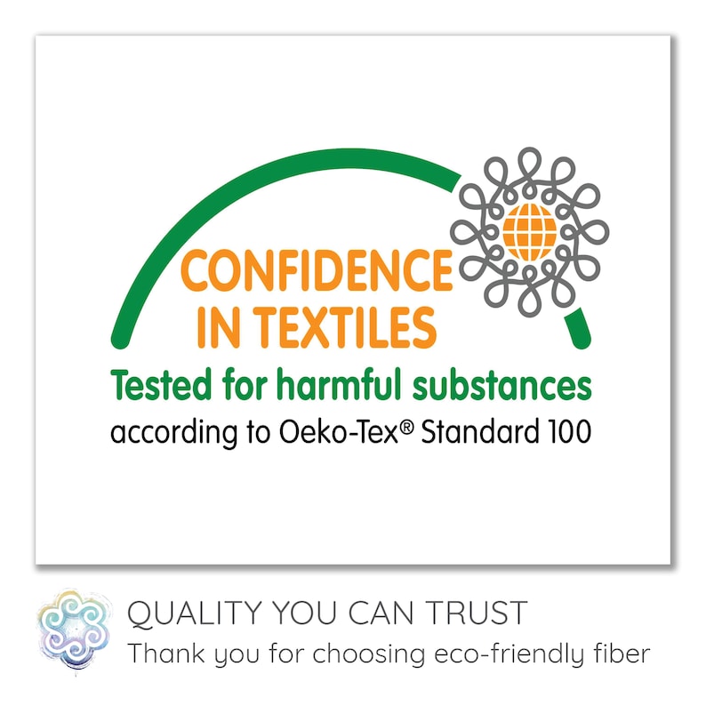 Peut inclure: Logo vert et orange avec le texte "CONFIDENCE IN TEXTILES" et les mots "Test&eacute; pour les substances nocives selon la norme Oeko-Tex&reg; 100".