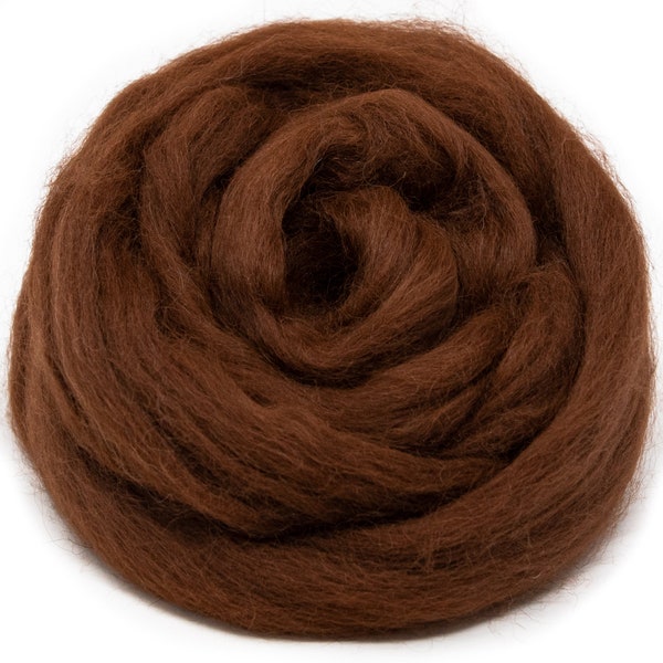 Baby Alpaca Fiber - Premium Quality, Luxuriously Soft, Natural Undyed, Combed Top Roving, for Spinning, Blending, Felting & Dyeing, Brown.