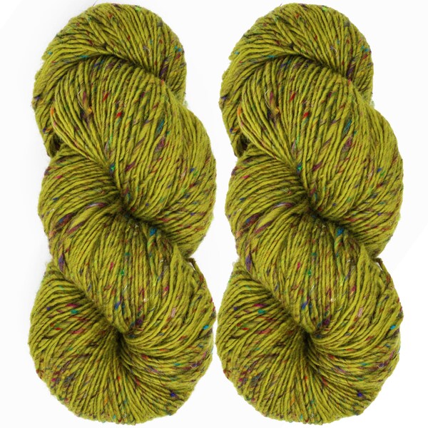 BOLLYWOOL SARI YARN - Merino Wool & Recycled Sari Silk. Single Ply Lopi Art Yarn. Pacific Northwest Homespun, Soft, Squishy. Color: Dakini