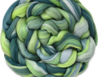 100% Superfine Merino Fiber: Soft Combed Top Roving Color Blend, Spinning, Felting, Weaving, Tapestry. Top Notch - Whirled Peas