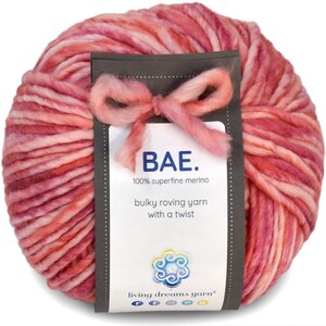 100% Extrafine Merino Wool: 5 Bulky Weight Roving Yarn, Cuddly, Strong & Super Soft for Next to Skin Winter Knits. Bae Mon Amour image 1