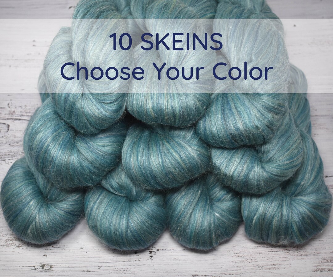 10pack Silk Merino 7 Jumbo Weight Roving Yarn. Super Soft Etsy