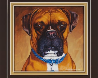 Boxer, I Think My Dog's In Heaven, Unframed 8"x10" art print