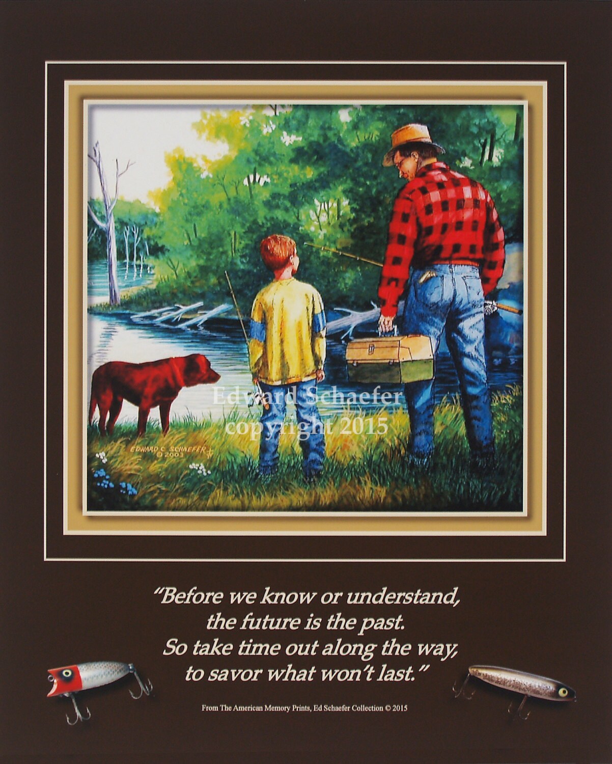 Fishing Buddies Unframed 8x10 Art Print With Poem Etsy