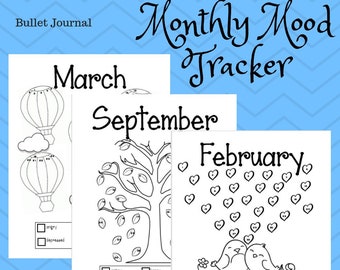 Bullet Journal Monatlicher Stimmungstagebuch