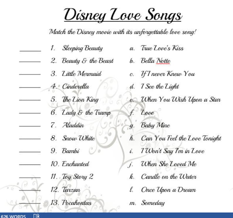 Free Free 50 Disney Songs List By Movie SVG PNG EPS DXF File
