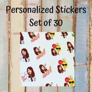Set of 30 Personalized Classroom Stickers