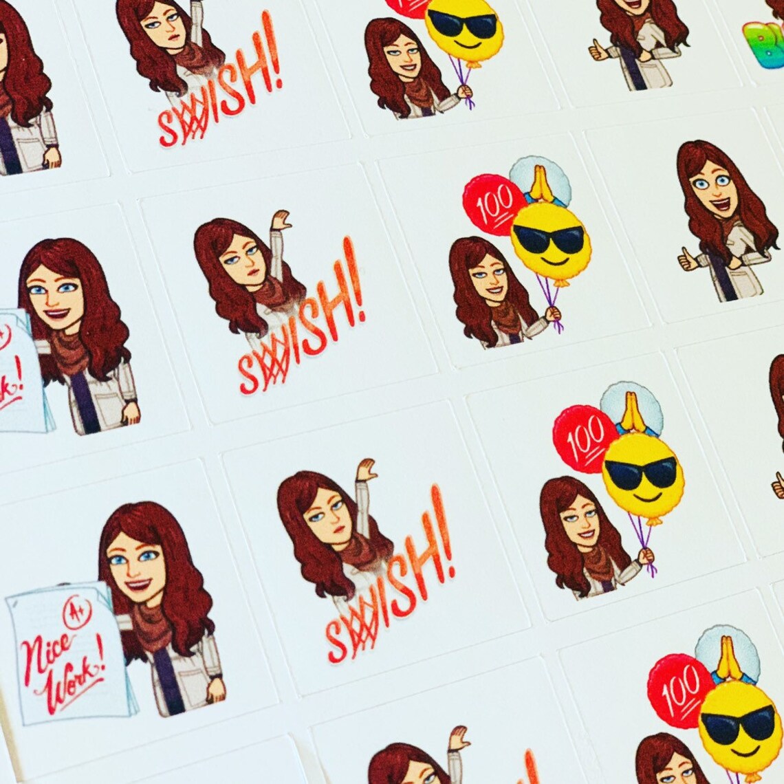 Set of 30 Personalized Bitmoji Stickers Etsy