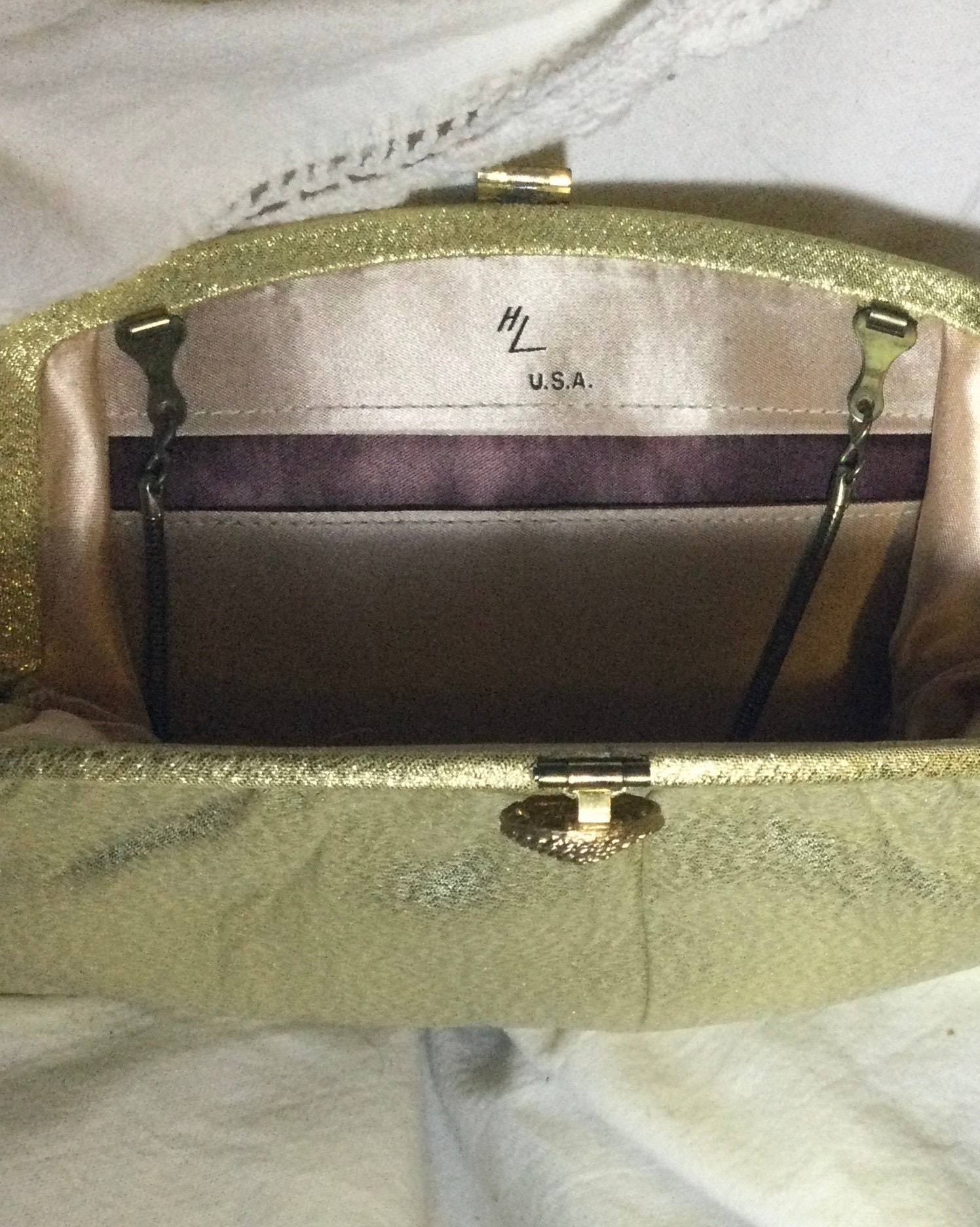 Vintage Gold Lame 1960s Designer Purse Clutch HL Harry Levine - Etsy