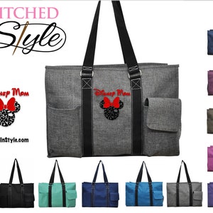 Disney Mom Travel Bag - Minnie Mouse Tote - Summer Vacation - Personalized Tote