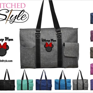 Disney Travel Bag - Minnie Mouse Mom Tote - Summer Vacation - Personalized Tote