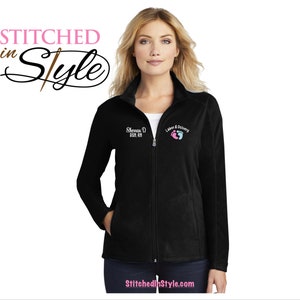 Ladies Microfleece Jackets-Labor and Delivery-Medical Jacket-Lightweight-Full Zip-Custom Embroidered with Personalization-Warm-Sweater-Scrub