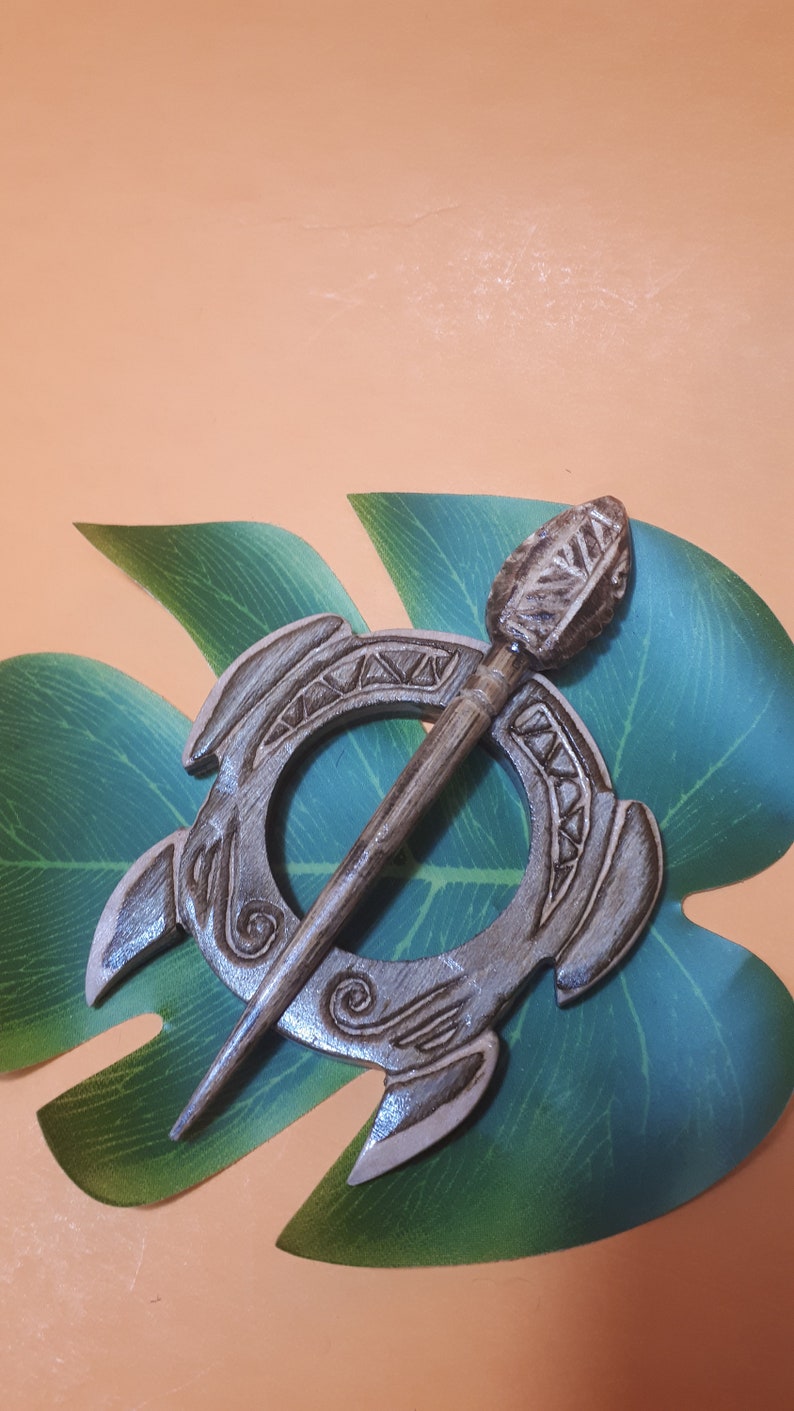 Maori Turtle Hair BarretteWooden hair Clips