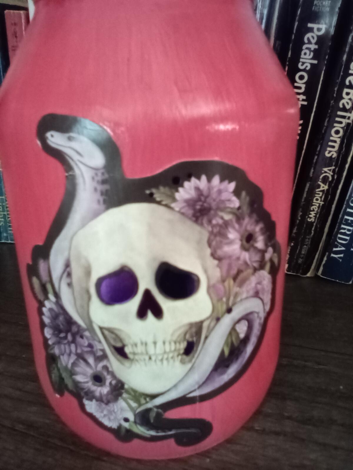 Decorative skeleton light up jar - Thumbnail 3