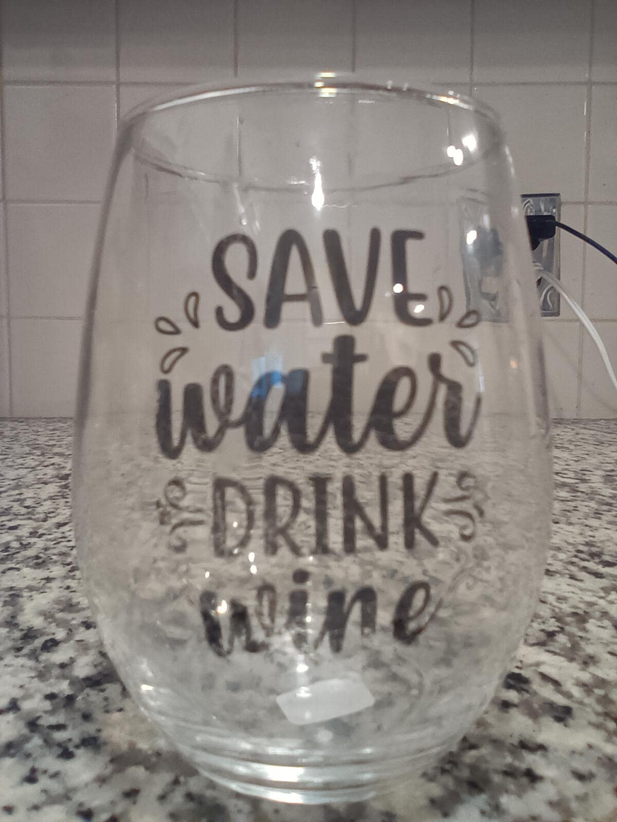Save water drink wine wine tumbler - Thumbnail 2