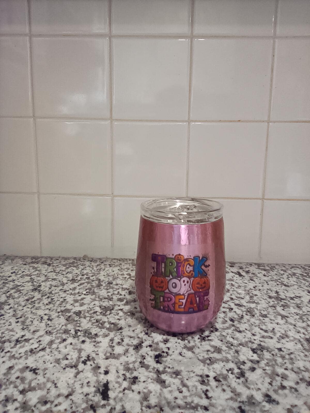 Trick or treat wine tumbler