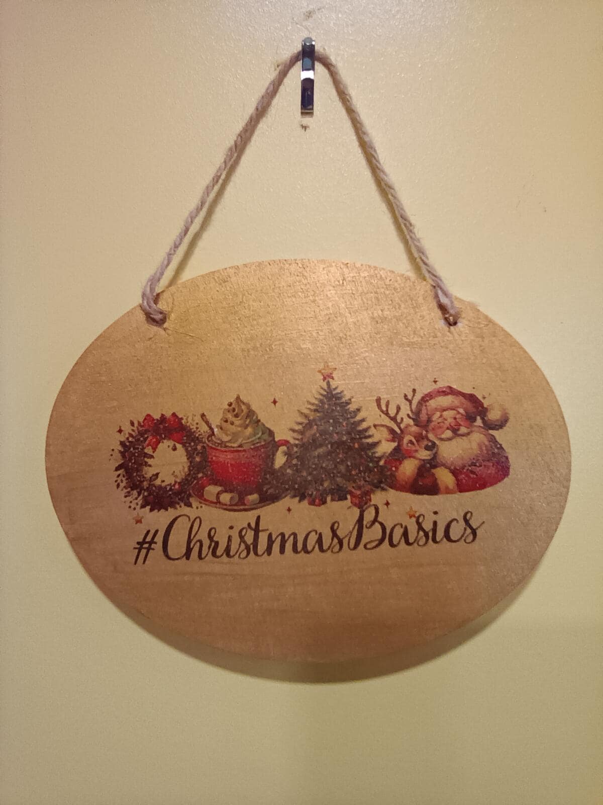 Christmas basics wall plaque
