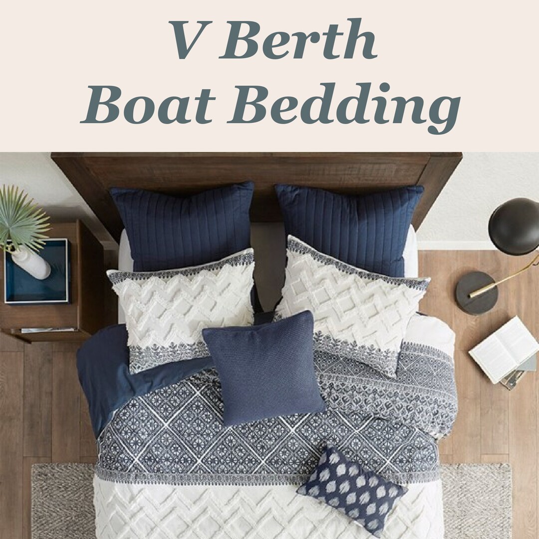 USA Luxury Boat Bedding Vberth 100 Cotton Vberth Duvet Set Mila 3PC