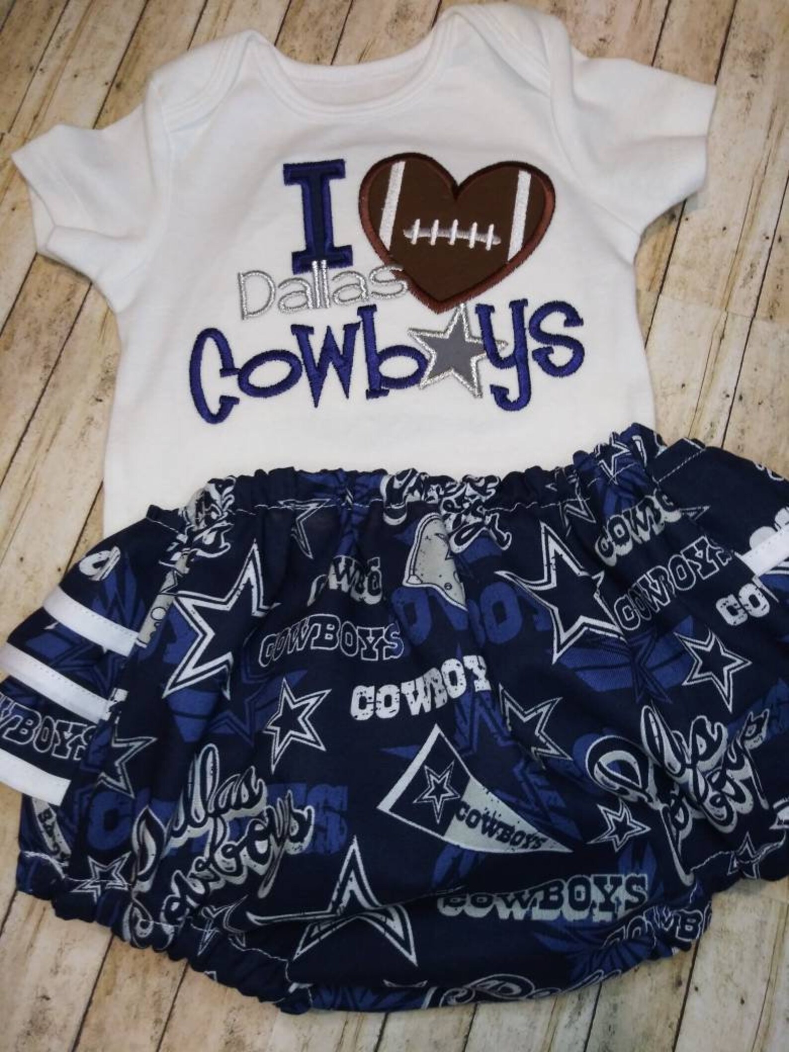 Baby Girl Dallas Cowboys Outfit Set Etsy