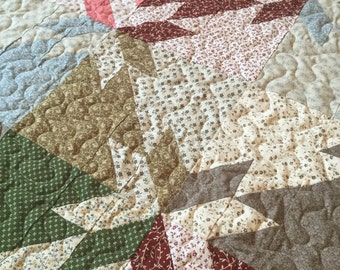 Scrappy Hunter's Star Lap Quilt