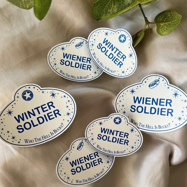 Soldier Name Tag Sticker | Weatherproof Water Bottle, Laptop, Notebook, Planner Stickers, Wiener Soldier, Who The Hell Is Bucky Decal