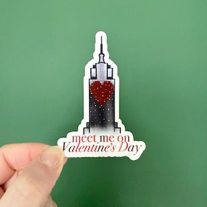 Meet Me At The Empire State Building Sticker | Water Bottle, Planner, Laptop 90s RomCom Decal, Valentines Day/Christmas Gift for Movie Lover