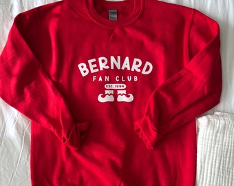 Bernard the Elf Fan Club Crewneck Sweatshirt | Holiday Season Gift, Christmas Elf Sweater, Classic Christmas Movies, 90&#39;s Kid Sweatshirt