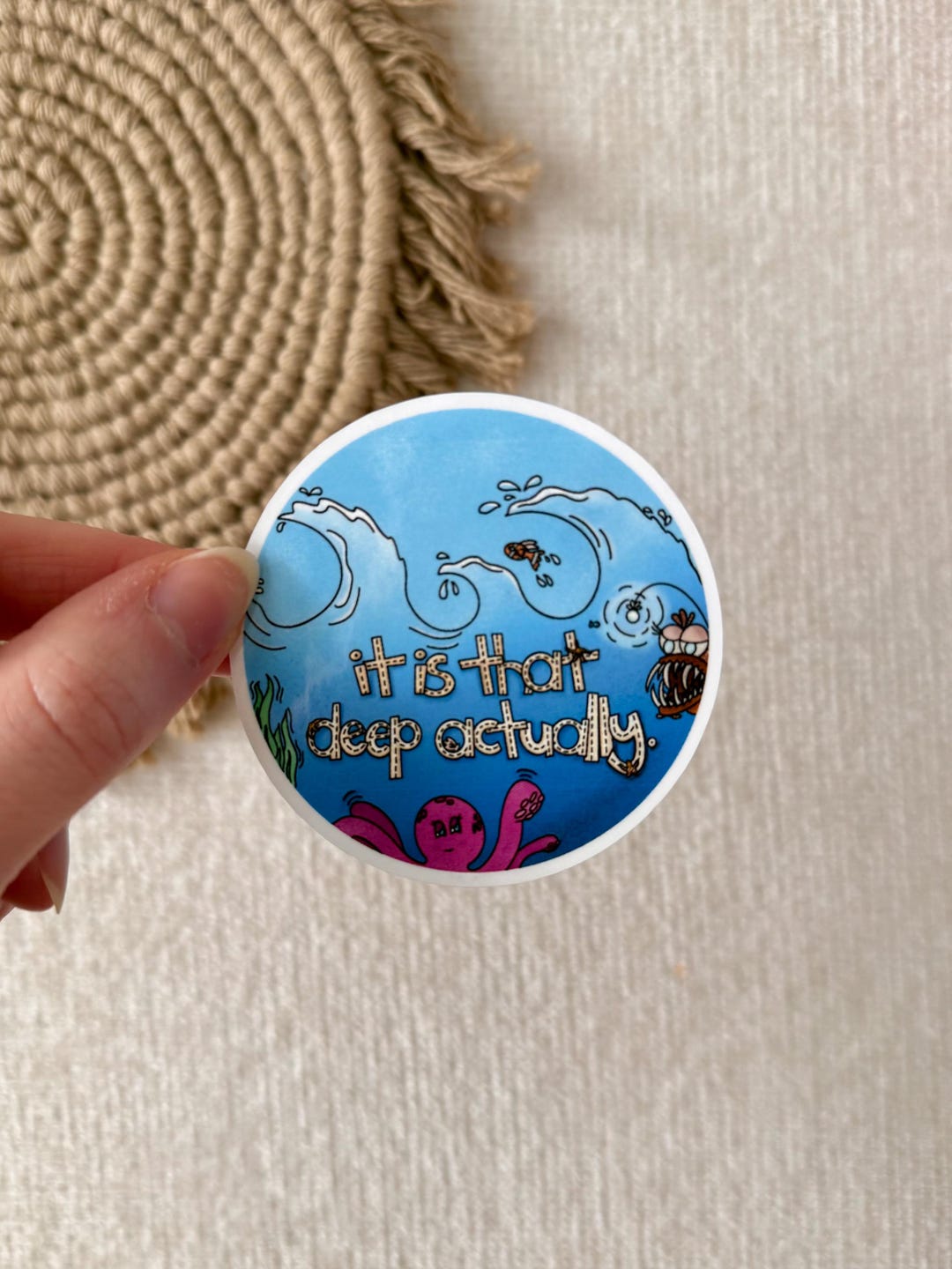 It is That Deep Actually Sticker | Water Bottle Laptop Planner Sticker ...