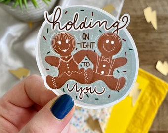 Holding on Tight to You Sticker | Water Bottle, Laptop, Notebook, Planner Sticker, Holiday Season, Christmas Sticker Sticker, Holiday Treat