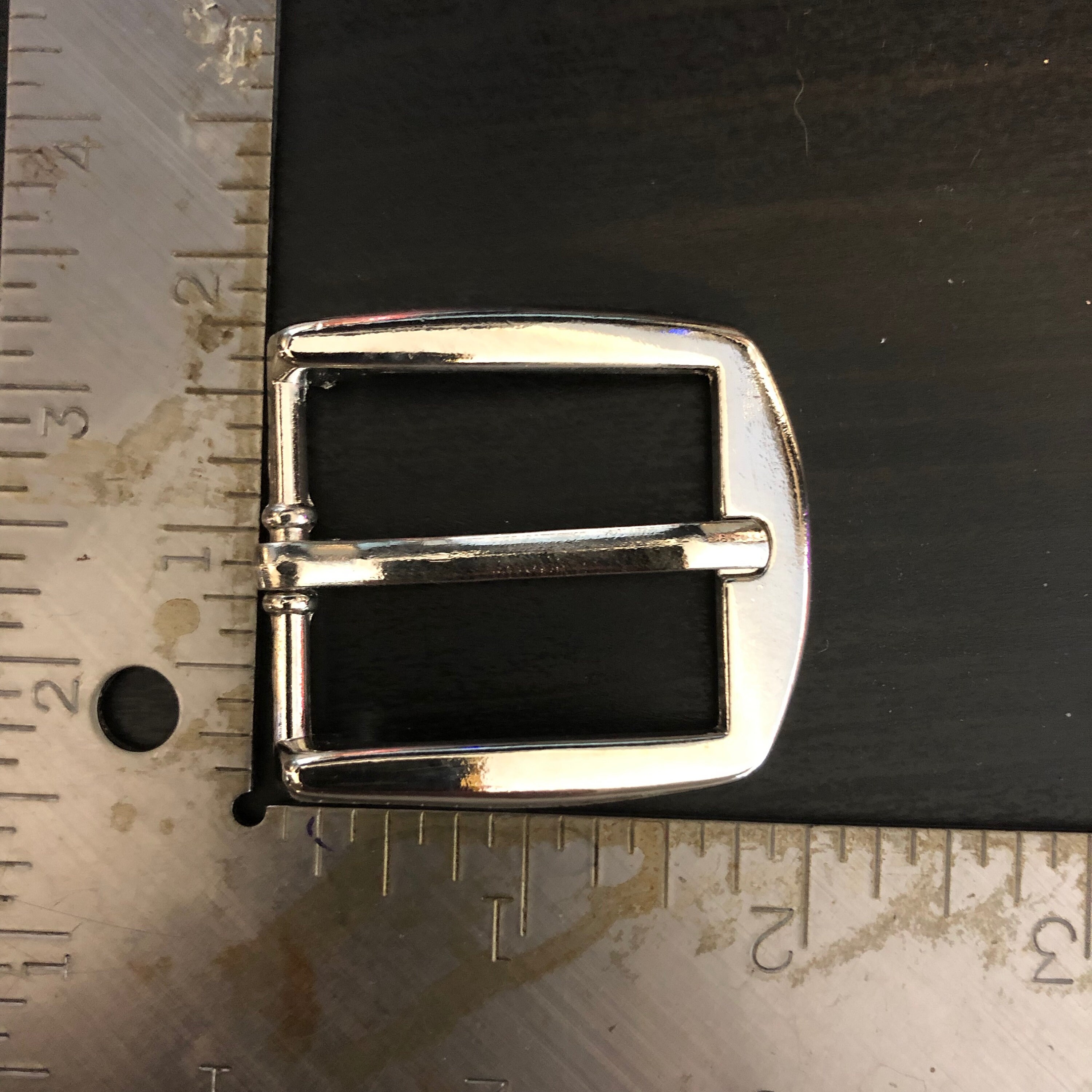 Silver Square Belt Buckle 1 1/4 & 1 1/2 Etsy