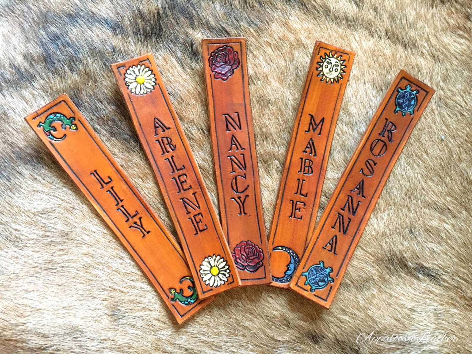 Custom Leather Bookmarks Personalized Gifts Under 20 Gifts Etsy