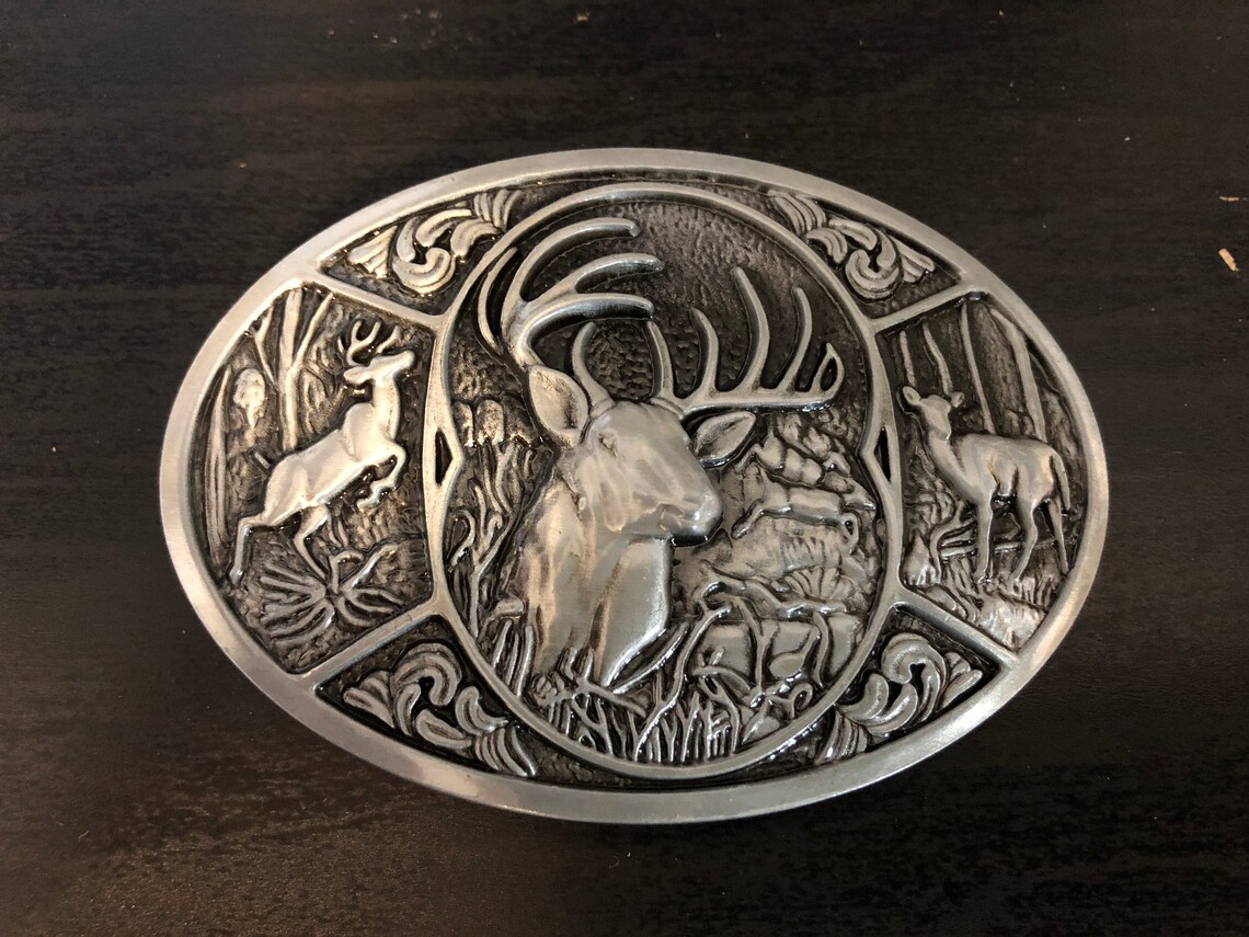 Wildlife Deer Belt Buckles Fits 1.5 Belt Straps Buck Etsy