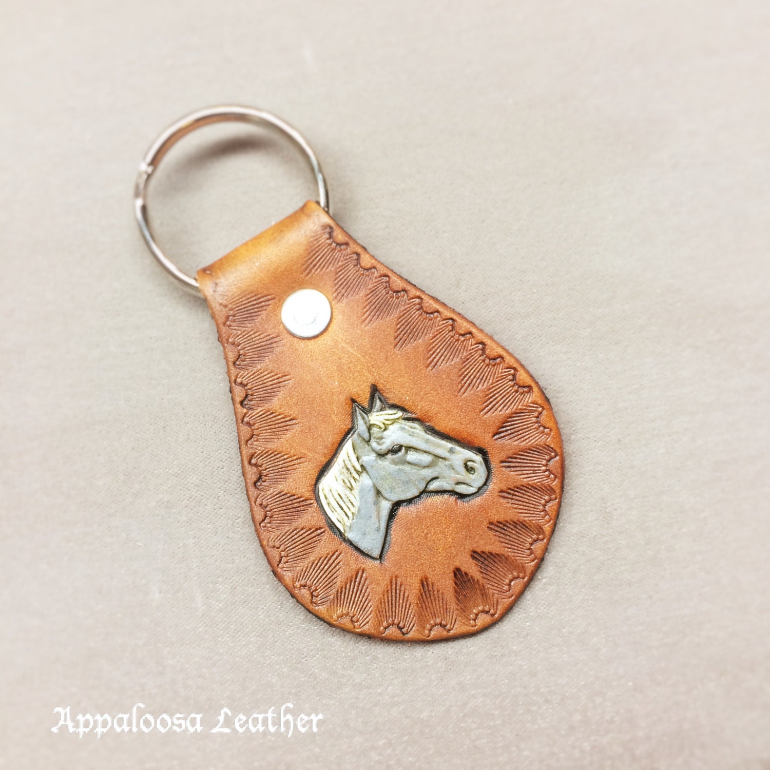 Custom Leather Horse Keychain Gift for Cowboys Gift for Etsy Australia
