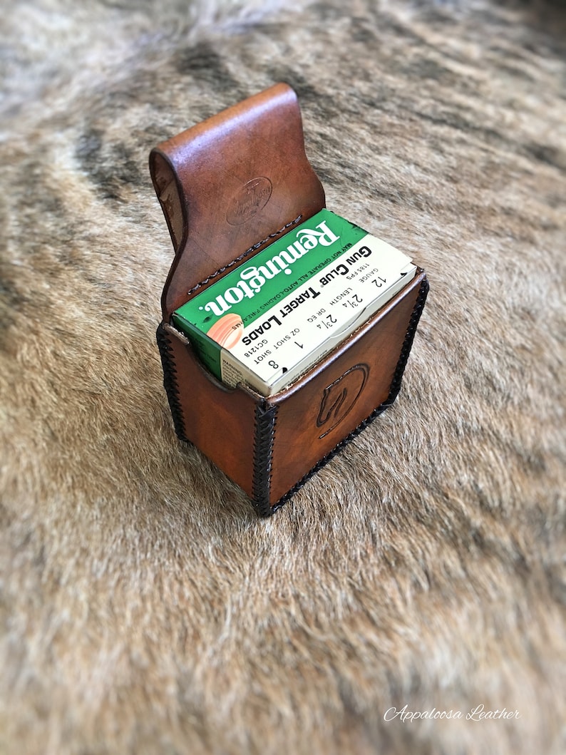 Leather Shooting Pouch for 12 Gauge Handmade Rustic Leather Etsy