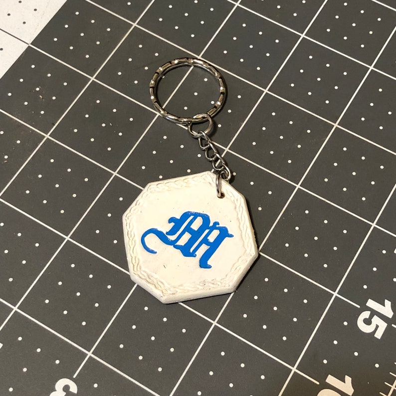 Custom Letter Initial Keychain Personalized leather Etsy