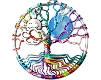 Rainbow Tree of Life Pendant / Junior Tree of Life Necklace