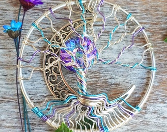 Aurora Borealis Tree of Life Pendant