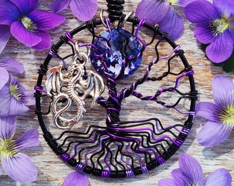 Purple Dragon Junior Tree of Life Pendant