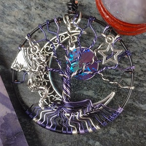 Nox Dragon Tree of Life Pendant / Tree of Life Jewelry / Dragon Jewelry / Dragon Pendant / Purple Dragon Necklace / MadamVonTrinkets