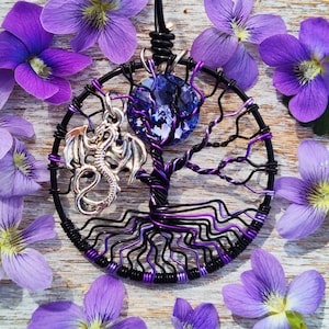 Purple Dragon Junior Tree of Life Pendant