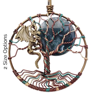 Earth Dragon Tree of Life Pendant / Tree of Life Jewelry / Dragon Jewelry / Dragon Pendant / Dragon Necklace / MadamVonTrinkets