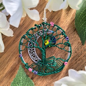 Collier arbre de vie avec enroulement de fil, déesse de la terre