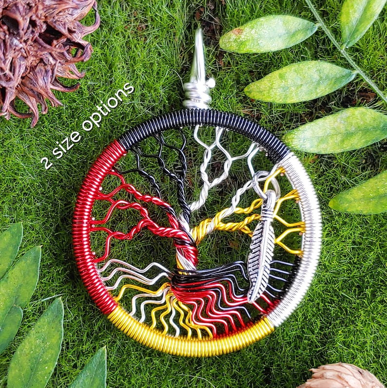 Medicine Wheel Tree of Life Pendant Native American Style Jewelry 40mm Junior