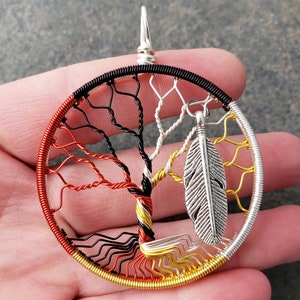 Medicine Wheel Tree of Life Pendant Native American Style Jewelry 50mm Regular