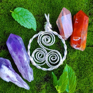 Triskelion Celtic Irish Necklace Spiritual Pagan Jewelry
