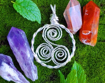 Triskelion Celtic Irish Necklace Spiritual Pagan Jewelry