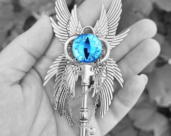 Biblically Accurate Angel Skeleton Key Pendant / Witch Fantasy Key / Altar Tool / Pagan Jewelry